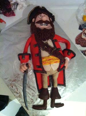 pirates band of misfits amazing pirate captain cake fondant 3D